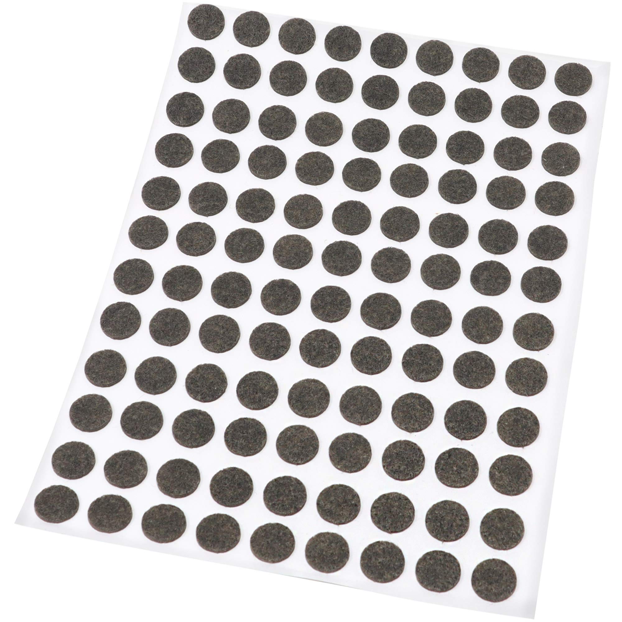 Adsamm Brown Adsamm® / 108 X Self-Stick Felt Pads / Ø 0.39'' (Ø 10 Mm) / / Round / Self-Adhesive Furniture Glides With Felt Thickness Of 0.059'' / 1.5 Mm