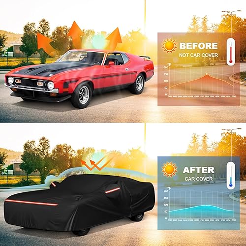 Miniatura 92 de Funda impermeable para Dodge Charger para todo tipo de clima, funda de automóvil de 6 capas impermeable para todo tipo de clima, 210T, resistente al