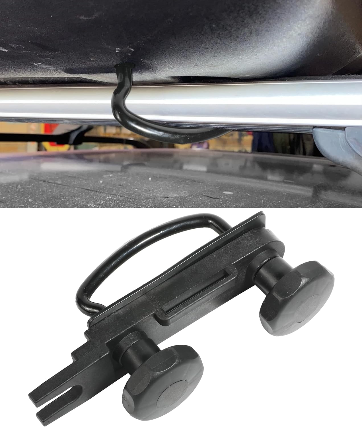 RACOONA 4PCS Stainless Steel Roof Box U-Bolt Clamps,Car Accessories Car Van Mounting Fitting Kit U Brackets Installation Accessory,Roof Rack Accessories Roof Rack Mounting Brackets,Fits Most Cars