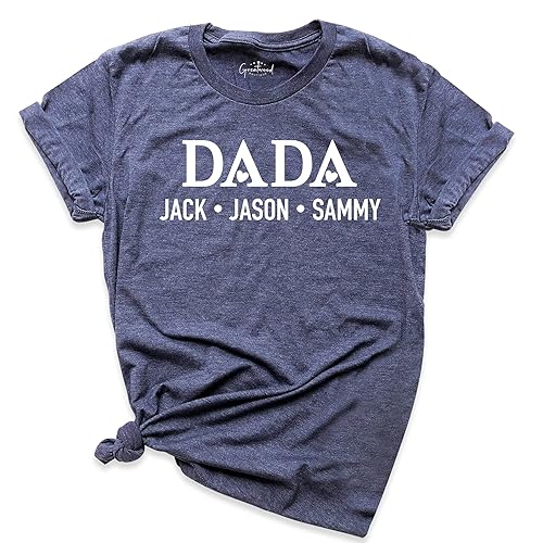 Custom Dada Shirt Fathers Day Shirt Dad Shirt Personalized Dad Shirt DAD T-shirt with kids names Fathers Day Gift Shirt Gift For Father