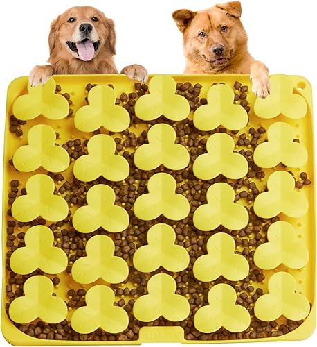 Puzzle Feeder Alfombrilla para olfatear para perros, tapete para lamer para comer más lento, juguetes de rompecabezas para perros de razas grandes y