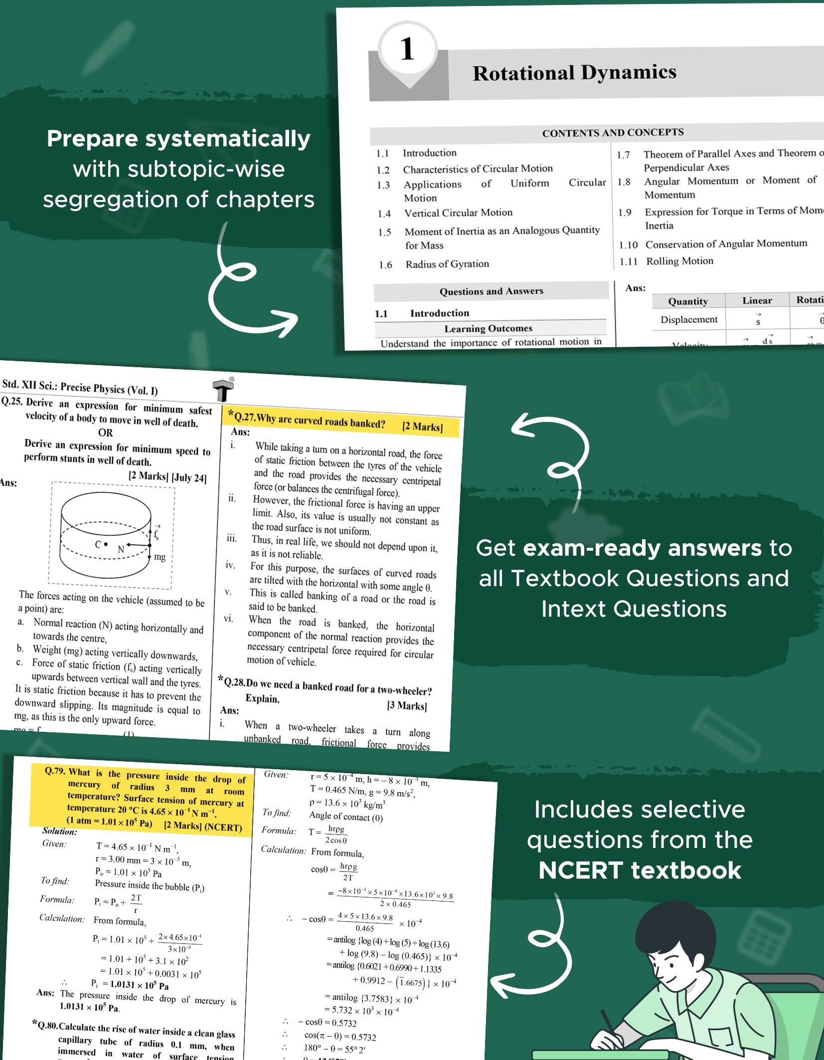 Std 12 Physics 1 & 2 Books | SYJC Science | HSC Maharashtra State Board | Based on Std XII New Syllabus | Precise Notes | Set of 2 2