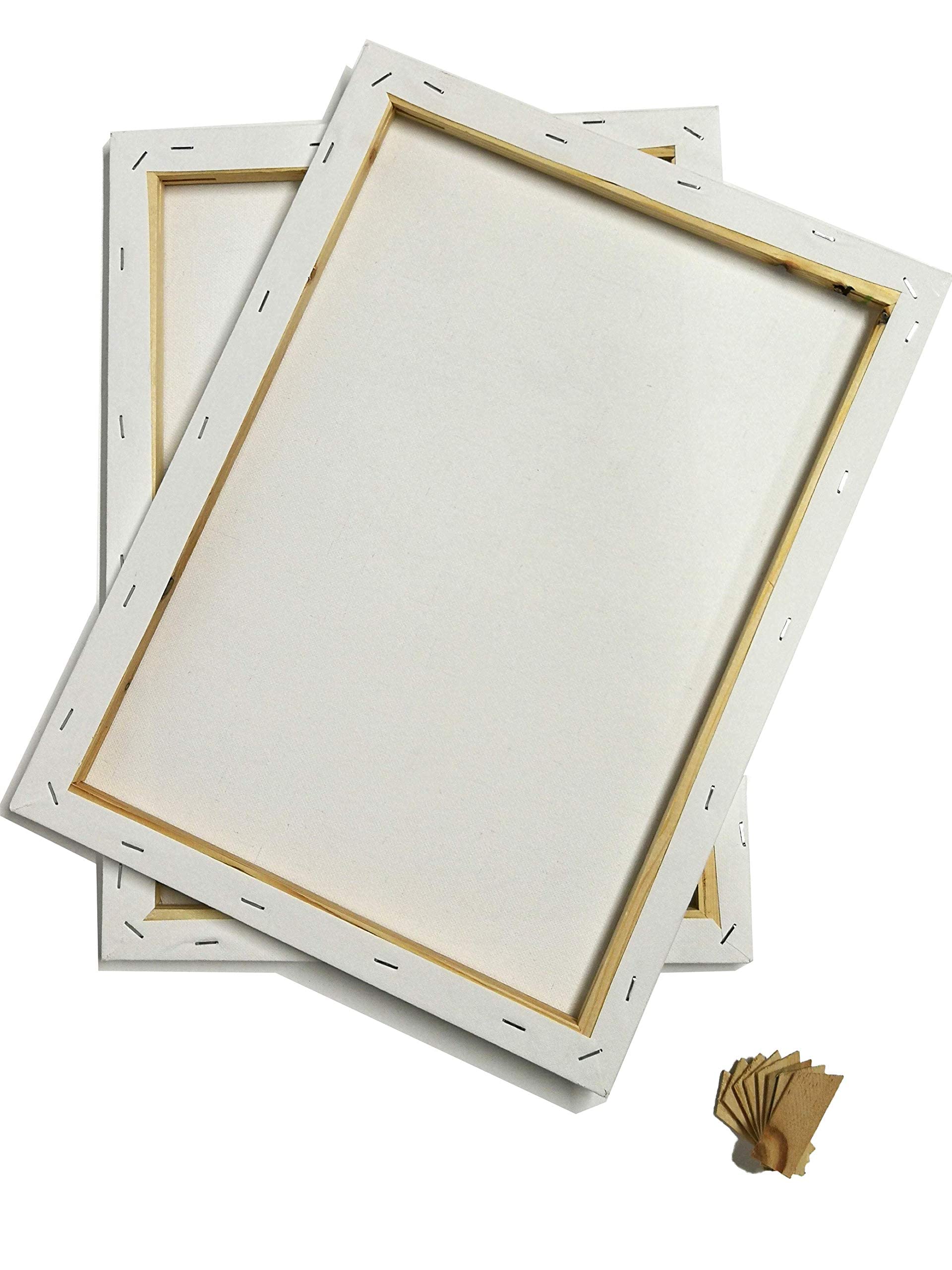 CHELY INTERMARKET MOD560 Lienzos Para Pintar 40x50 CM Pack 6 Unidades Bastidor Madera 16 MM Algodón Blanco Preimprimado Profesional Para Acrílico Óleo Manualidades Bellas Artes Artistas Aficionados