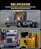 Vista 6 de Partsam Luces LED de Pedestal Ámbar/Ámbar de Doble Cara 39 Luces LED de Señal de Giro Montaje con Perno Luces de Guardabarros Luces Laterales