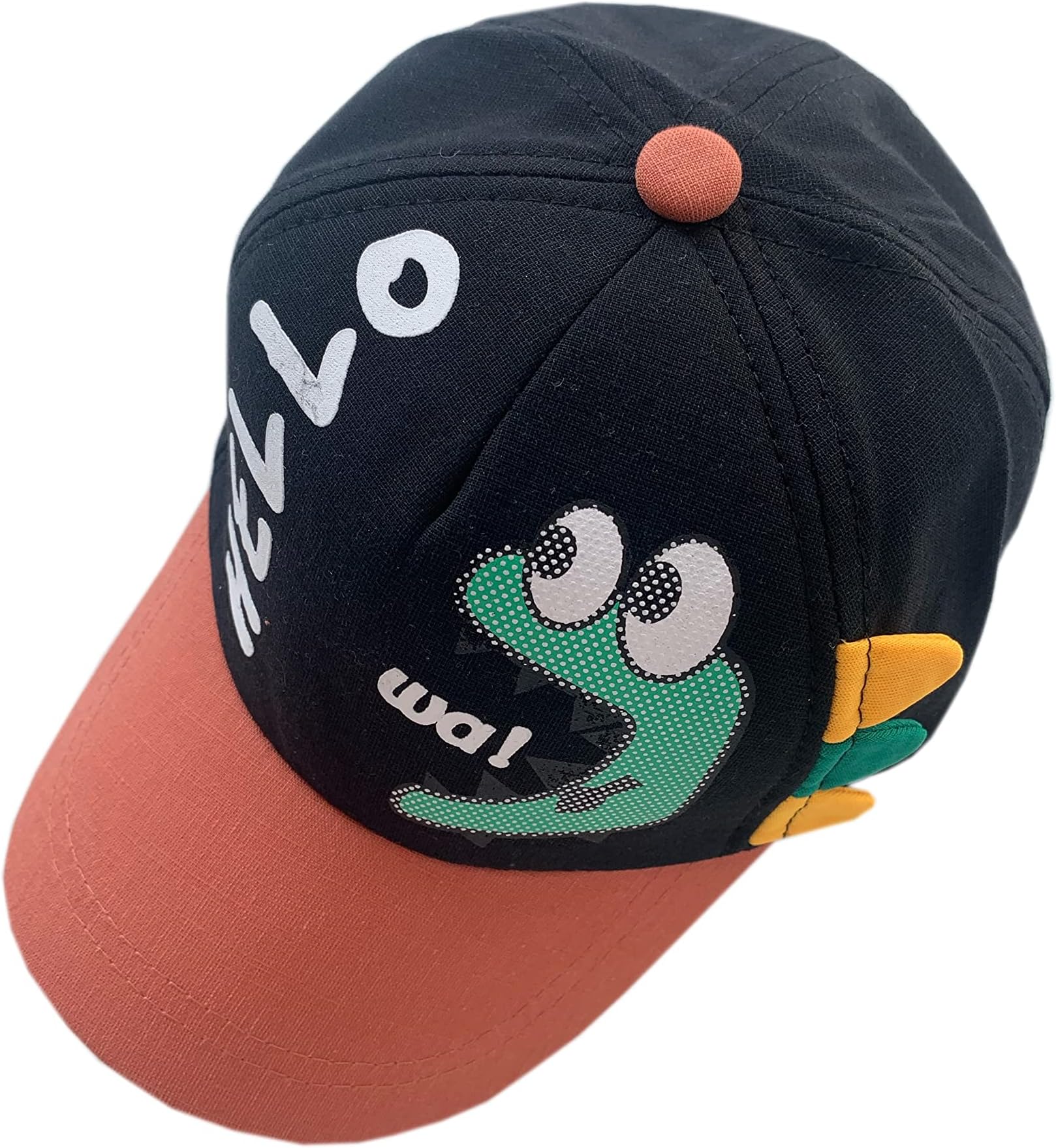 The Girl Cap durable cotton Kids Cap | Stylish Kids Caps are Perfect for Beach, Travelling and Outdoor activities | Easy to match with Different Clothing Styles | Hello Dinosaur