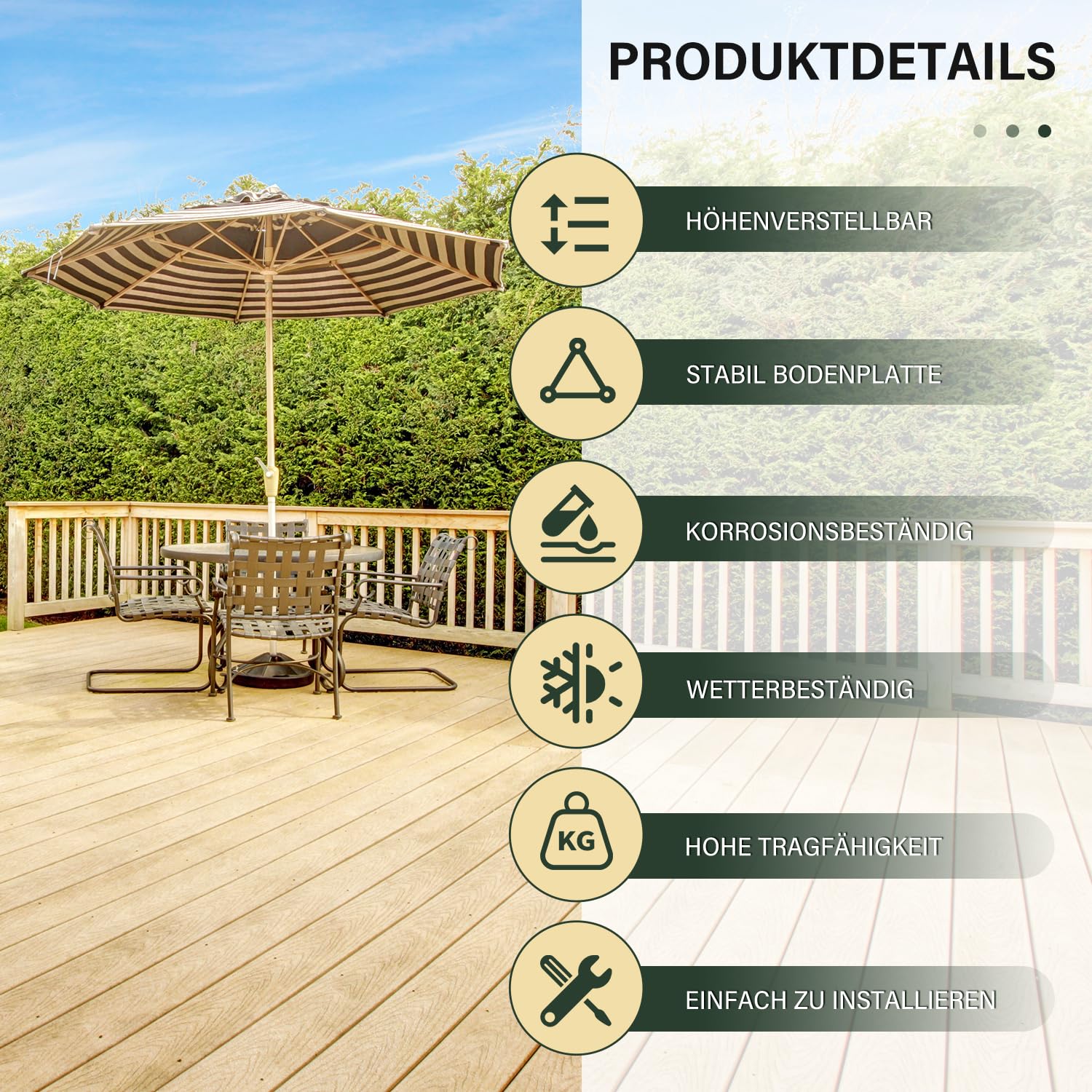 Gimisgu Stelzlager 100 Stück Stellfuss höhenverstellbar 30-60mm Plattenlager - Stelzlager für Terrassendielen-Unterkonstruktion Holz, WPC und Stein