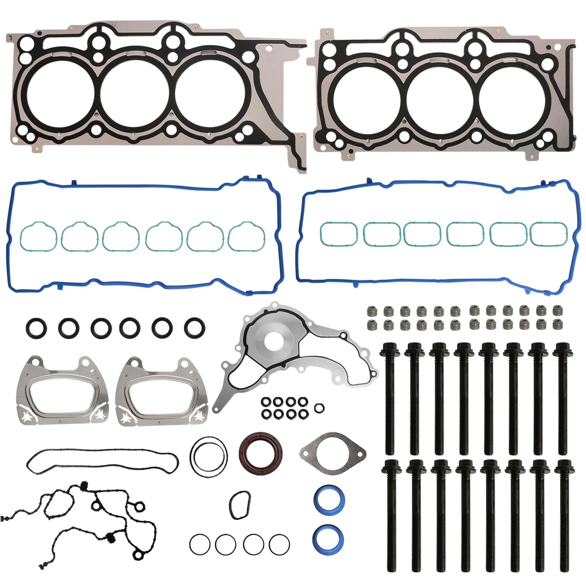 Photo 1 of JAVOUKA Head Gasket Set with Bolts,3.6L Pentastar, 12-20 for Dodge Charger, 11-20 for Grand Caravan//Journey/Durango, 11-18 for Jeep Wrangler/Grand Cherokee,11-17 for Chrysler 200/300,HS26541PT(90PCS)