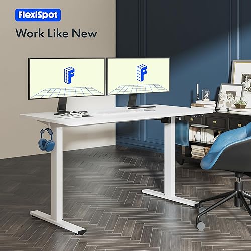 Miniatura 5 de FLEXISPOT Escritorio Eléctrico de Pie de Una Pieza, 60 x 24 Pulgadas Escritorio Ajustable con Superficie Sin Costuras, Ajuste de Altura con