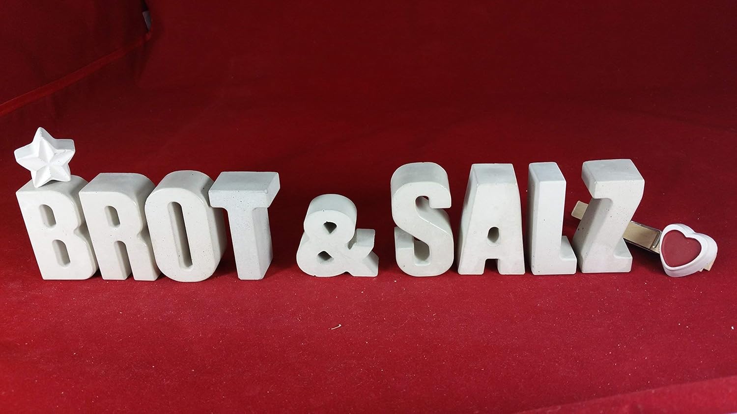 Beton, Steinguss Buchstaben 3 D Deko