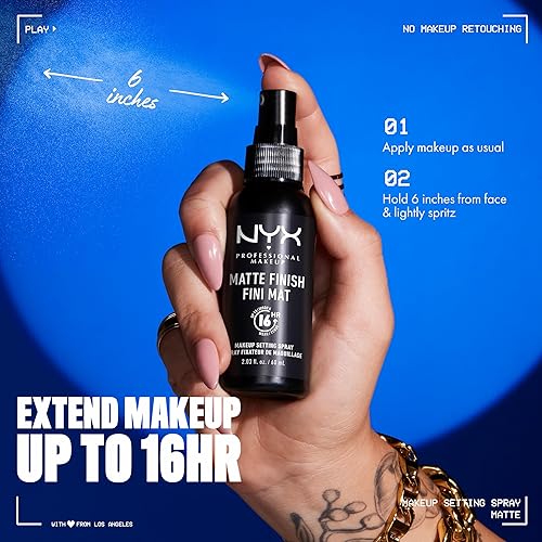 Miniatura 4 de NYX PROFESSIONAL MAKEUP - Spray fijador de maquillaje, acabado mate + húmedo, fórmula vegana (paquete de 2)
