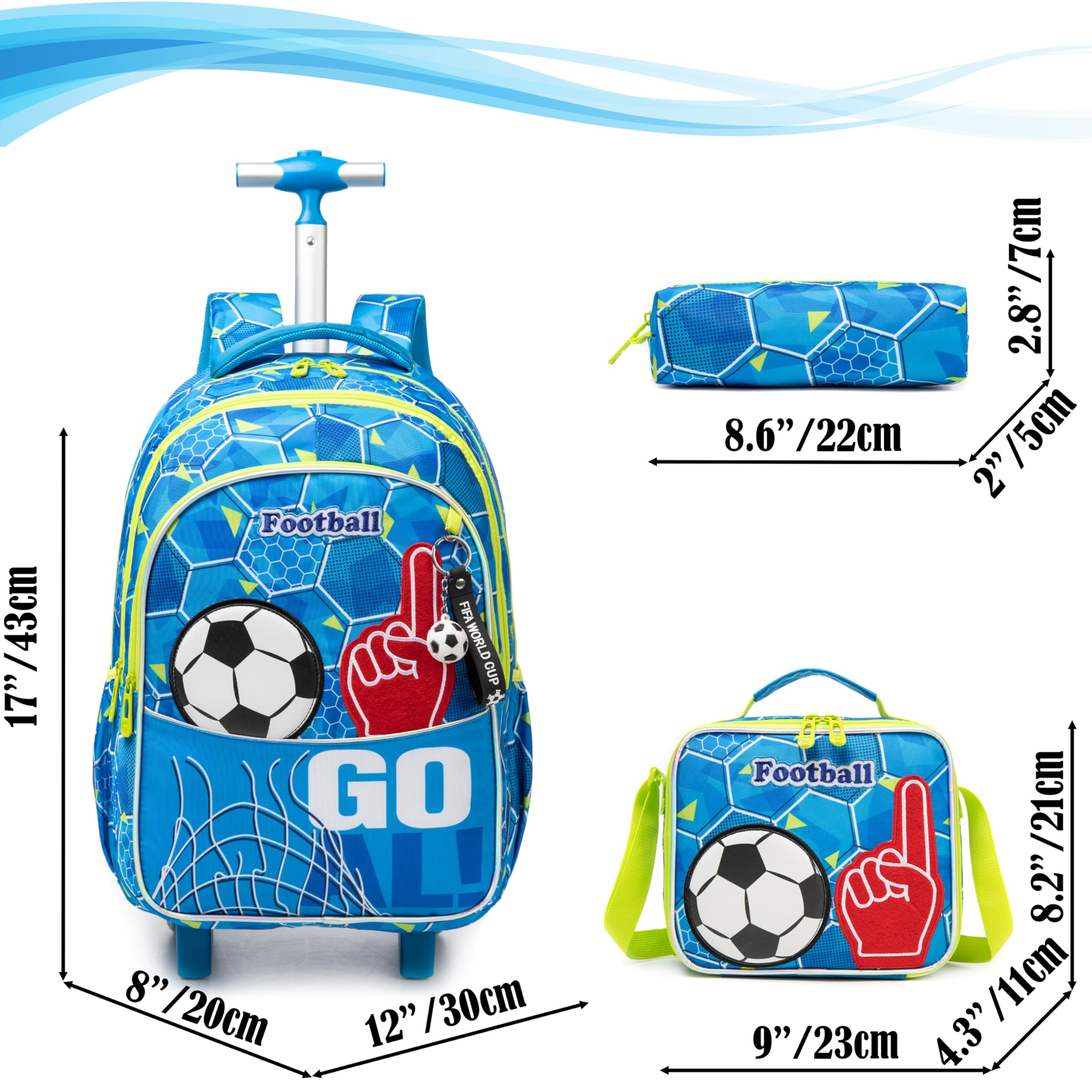 Mochilas Escolares con Ruedas Carro Niño 17" Mochila Chicos Escolar