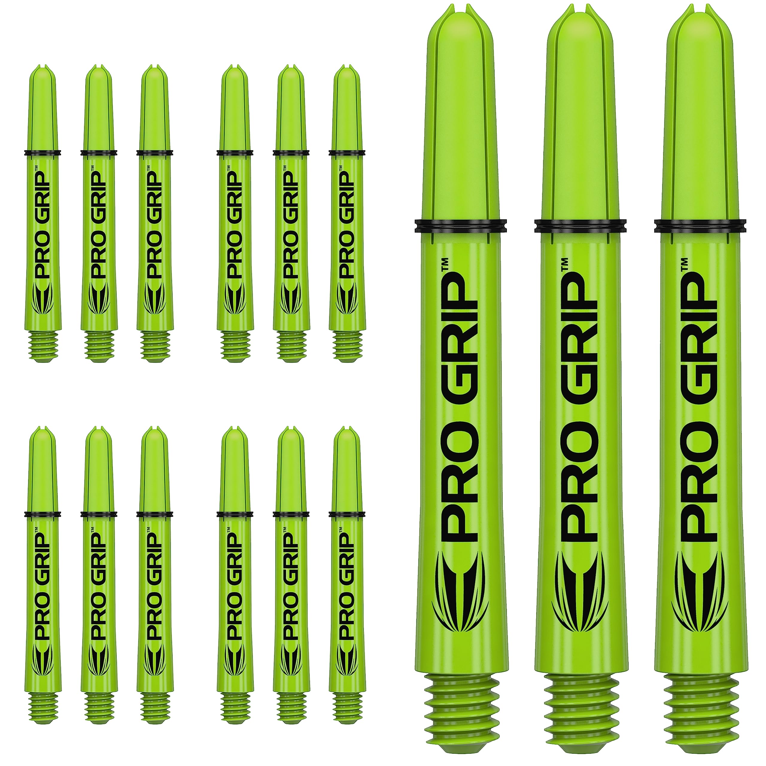 Target Darts 5 x Sets of Green Pro Grip Shaft Medium - 15 in Total…, Medium - 48mm
