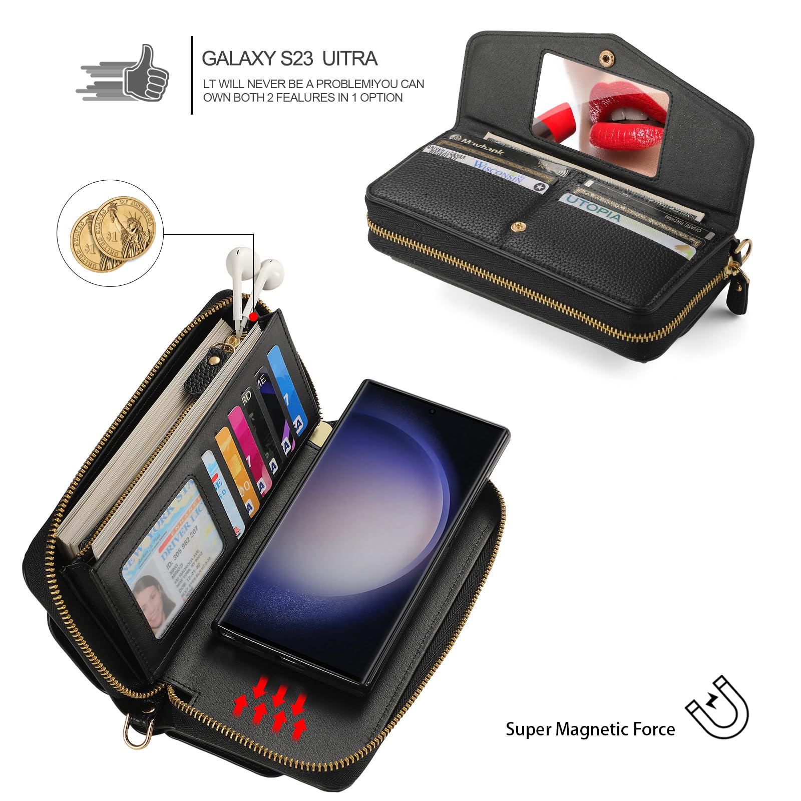 docomo版S23 ケース付 Amazon.co.jp: For Galaxy S23 Ultra 5G分離式ケース【RFID機能】日本