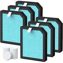 6 Pack AP1501 Replacement Filter Compatible with Aircillin AP1501 Air Purifier, 3-in-1 H13 True HEPA Air Filters for Dust Smoke Pollen