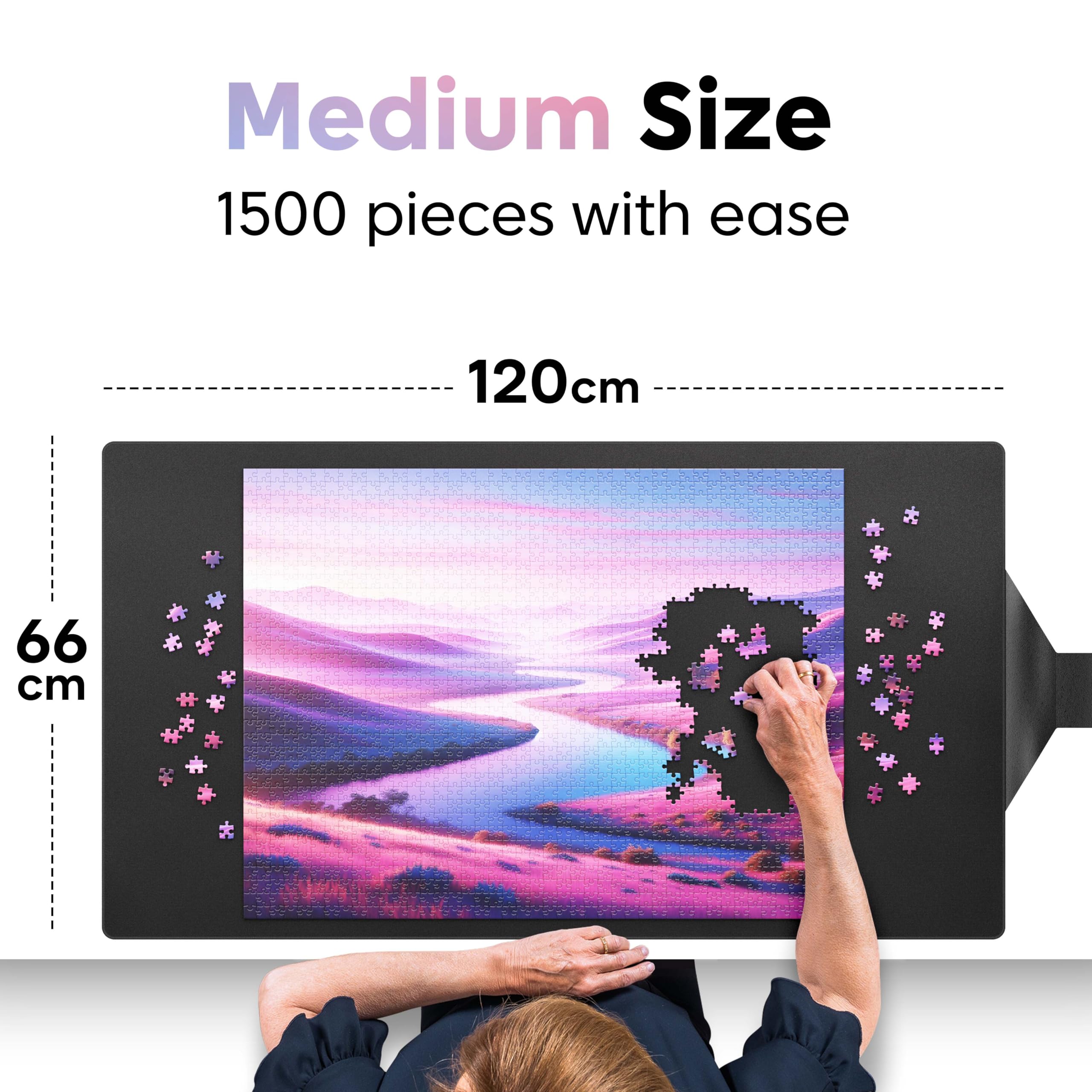 Puzzlup Luxury Jigsaw Mat, 66 x 120 cm (26 x 47 Inches), Up to 1500 Pieces - Image 3