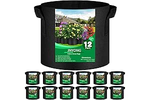 Root Pouch 15 Gallon Grow Bags - Thickened Non-Woven, Enhanced Aeration, Durable...