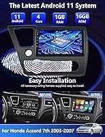 Vista 3 de Radio de coche estéreo para Honda Civic 2013 2014 2015 2016 2017 Android 11 pantalla táctil multimedia Radio Bluetooth Apple Carplay Andriod Auto