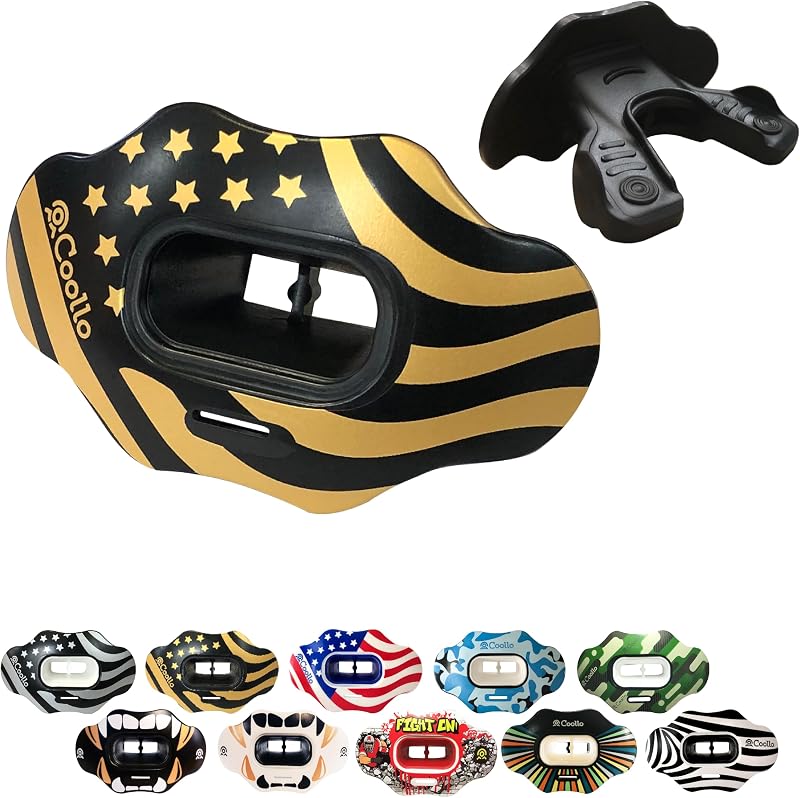 Football Mouth Guard Lip Guard MAXX/Might Football and High Impact Sports Lip Protector for Adults & Youth (Strap Included)