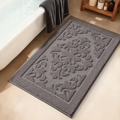 Miniatura 22 de LUMI Alfombras de baño con parte trasera de goma antideslizante, microfibra ultra suave, lavable a máquina, elegantes alfombras de baño florales