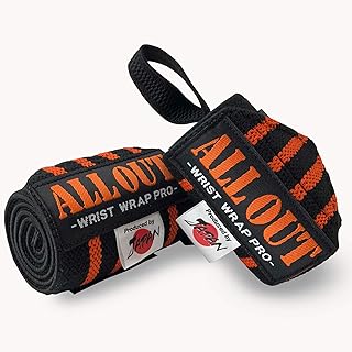 ALLOUT リストラップ 【横川尚隆選手愛用】 ガッチリ固定 手首を痛めない 筋トレ ウエイトトレーニング 手首サポーター 男女兼用 正規品 オールアウト