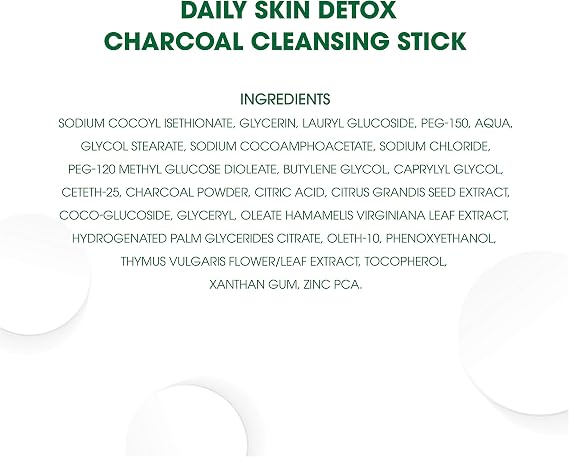 Simple Daily Detox 3 Step Regime For Oily Skin: Charcoal Cleansing Stick, Clear Pore Scrub and Sos Booster GEL1 Units-
