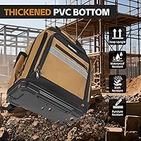 Vista 5 de Mochila para herramientas, mochila de herramientas resistente con base moldeada impermeable, paquete de trabajo para electricista para herramientas