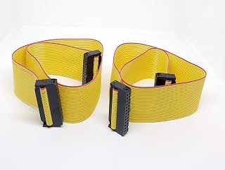 Pc Accessories - Connectors Pro 26P 2x13 Dual Row FC IDC 2.54mm Female Sockets Connector 40cm 15" Length Yellow Flat Ribbon Cable (26P-40cm-2PK)