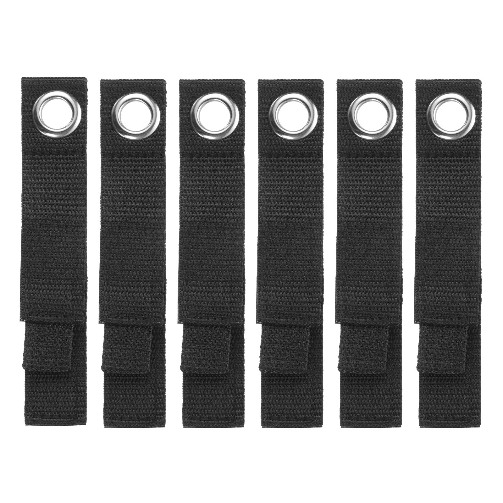 QUARKZMAN 6pz Prolunga Cavo Supporto Organizzatore Cinghie 184mm / 7" Robusto Garage Appeso Trasportare Conservazione Cinghie per Alimentazione Cavi Tubi Corde Nero