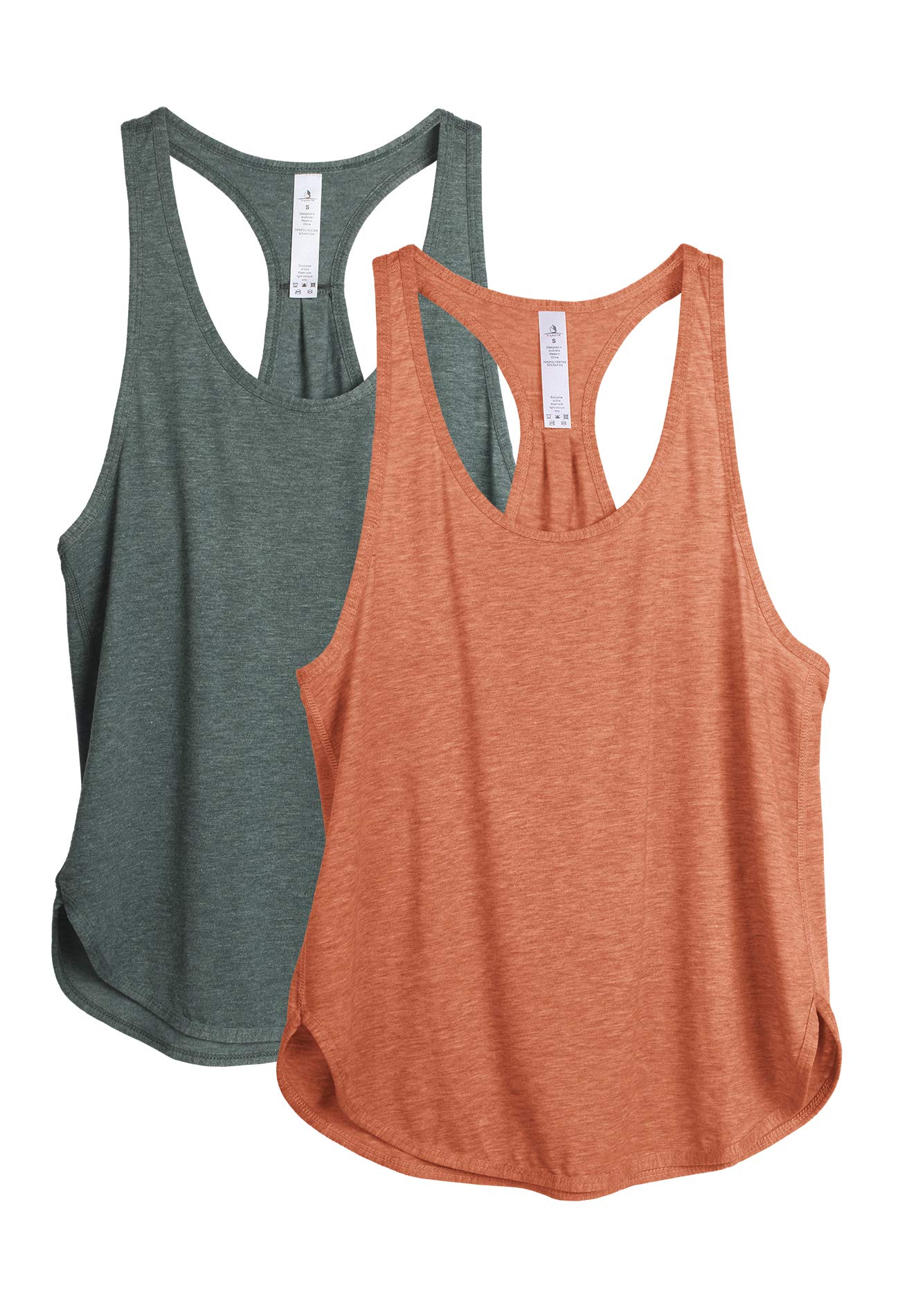 icyzone Camiseta sin Mangas de Yoga Deportiva para Mujer Chaleco Deportivo, Pack de 2 — view 8