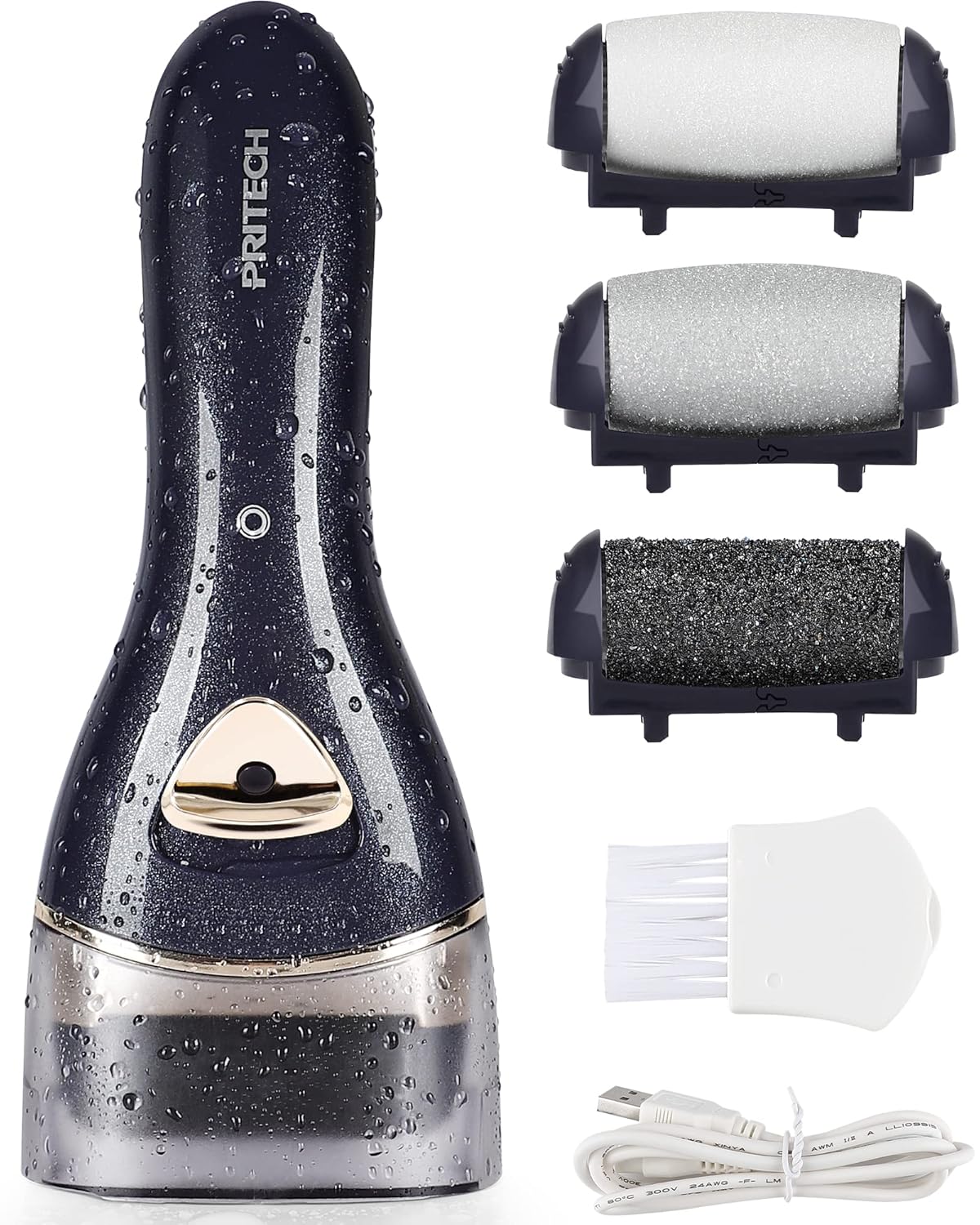 Electric Feet Callus Removers Rechargeable, Portable Electronic Foot File Pedicure Tools, Electric Callus Remover Kit, Professional Pedi Feet Care for Dead, Hard Cracked Dry Skin Ideal Gift (Black) : Beauty & Personal Care