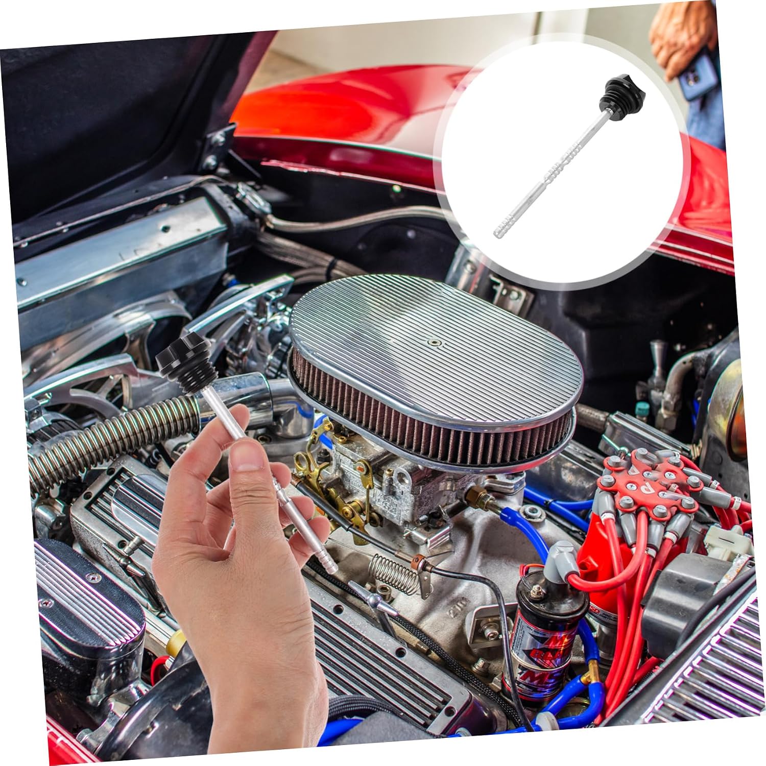 Motorcycle Engine Oil Level Gauge Oil Easy Installation Fit for Various Motorcycle Models