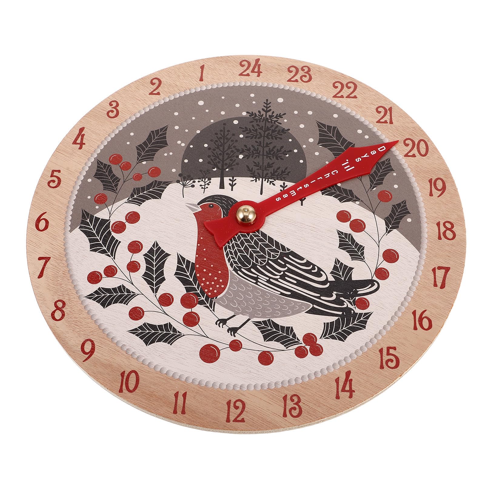 Toyvian 3 Stück Weihnachtskalender zum Aufhängen mit Vögeln, Countdown