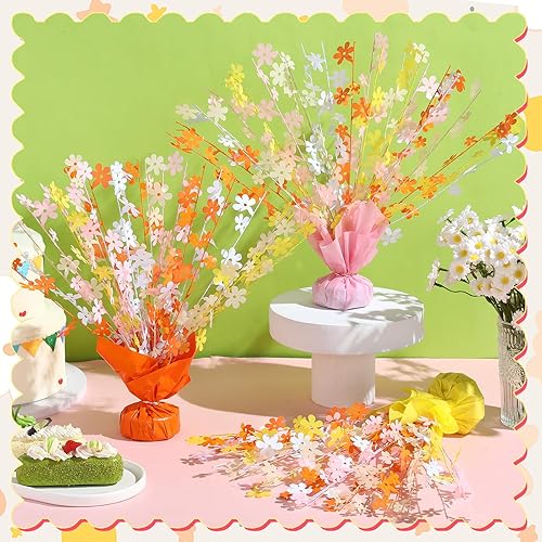 Miniatura 3 de 3 piezas de decoración de fiesta de cumpleaños de margaritas, centros de mesa de flores de margarita, decoración bohemia y genial, centros de mesa