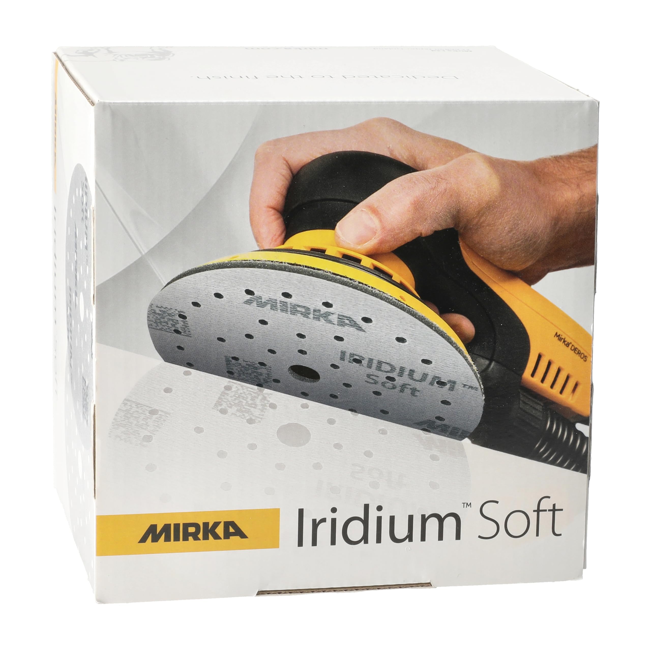 Mirka Iridium Soft discos lijadores Ø 150 mm/grano P600 / cierre adhesivo Multifit / 20 piezas/abrasivo con base de espuma para lijado preciso en seco, lijado de laca transparente, acabado