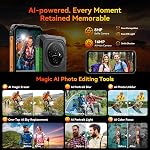 Blackview Téléphone truqué Android 16, 10000mAh Batterie 12GB+128GB/2TB Expand Gemini AI 6.56 1 cm 90Hz 4G T-Mobile Dual SIM IP69K Smartphone robuste étanche Empreinte digitale non verrouillée/NFC/OTG/GPS