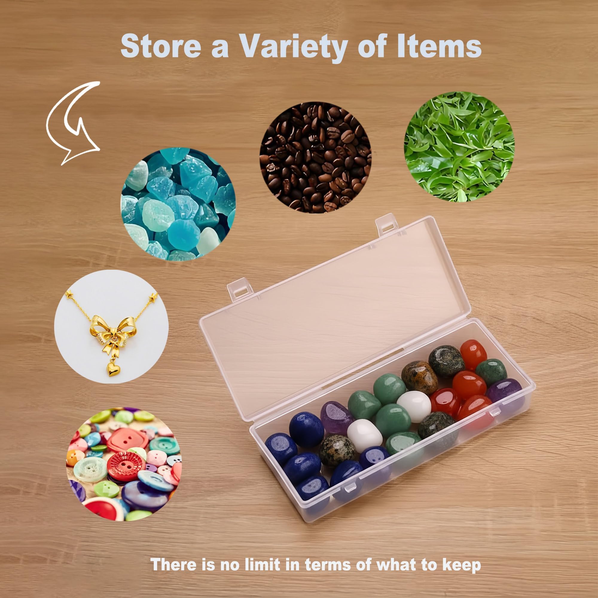 Clear Plastic Storage Boxes - 6 Pack -7