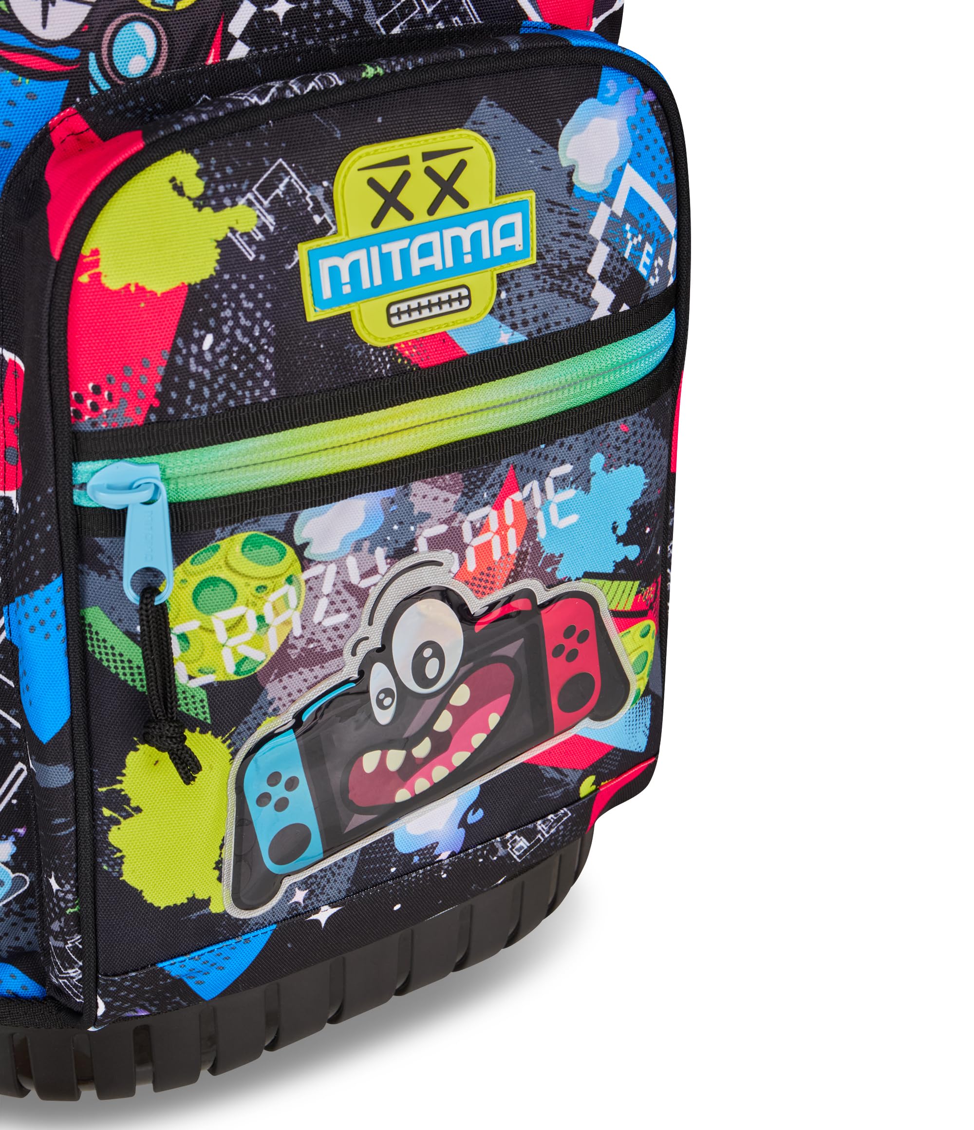 Mitama Zaino Trolley Run Maxi SmartPlay, Spallacci a scomparsa, Bambini e Bambine, Tasca Porta Borraccia, Doppio uso, nero
