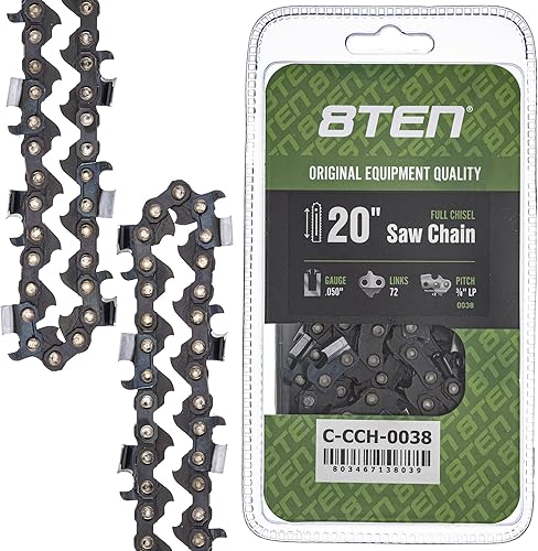 Vista 482 de 8TEN Cadena de motosierra para Husqvarna 254 455 340 351 353 350 55 455 Rancher Poulan Jonsered Echo 16 pulgadas .050 .325 66DL