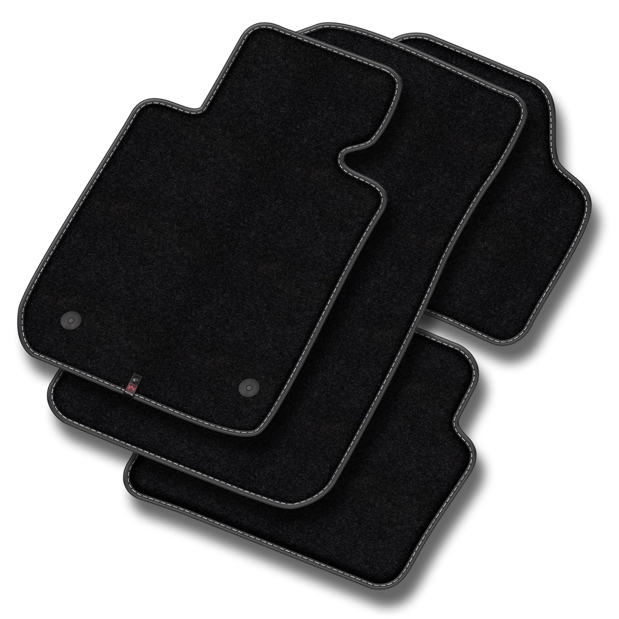 MOTOS tapis voiture en velours premium destiné à Honda HR-V II 2015-2021 - Premium, Cuir, Blanc - Découvrez un nouveau confort de conduite avec un jeu de tapis de sol voiture en velours pour votre tap