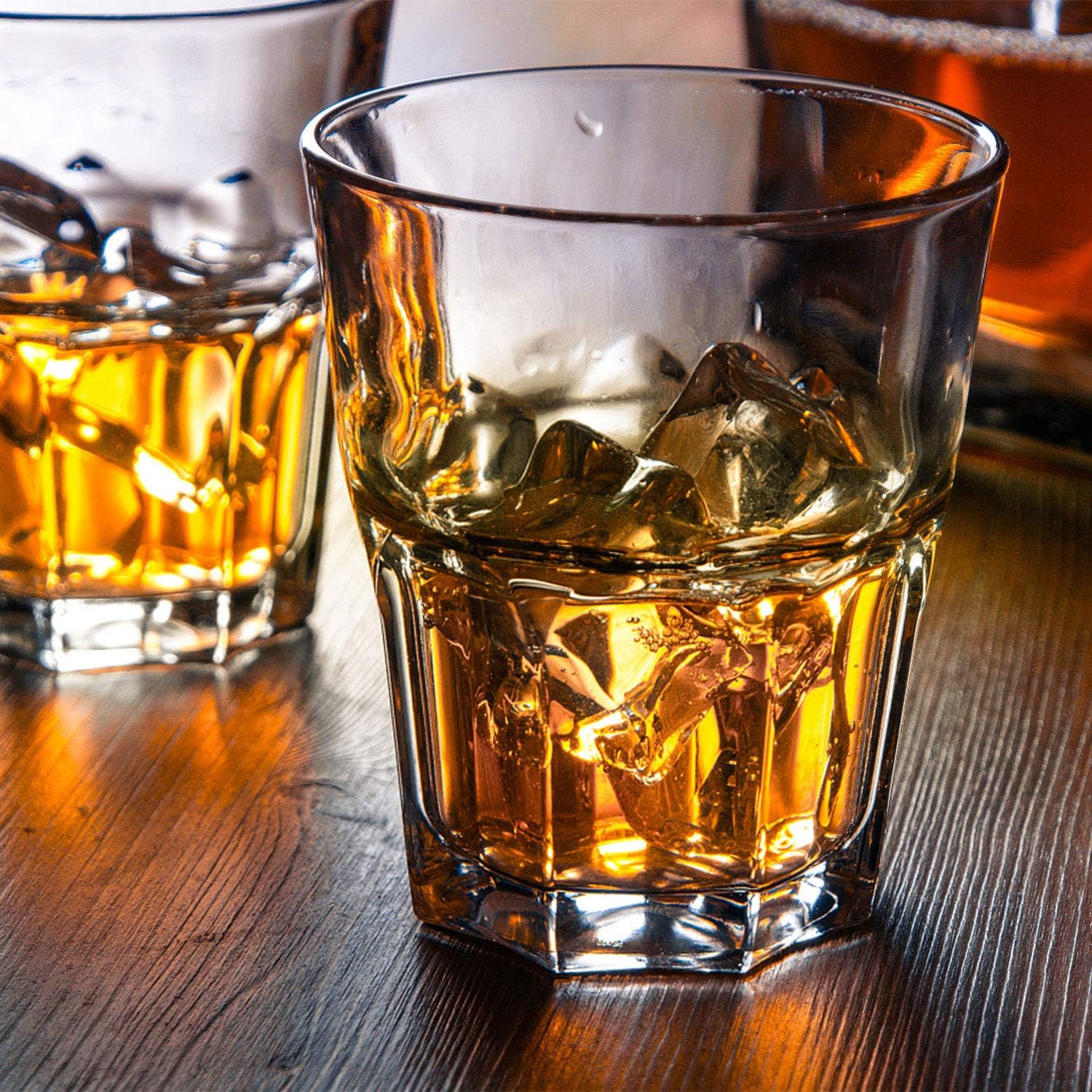 QAPPDA Whiskey Glasses 8 oz, Clear Drinking Cups Glass Cups,Cocktail Glass Whiskey Shot Glasses Set for Restaurants,Bars,Parties,Vodka Glass Cups Water Cups 12 Pack - Image 5