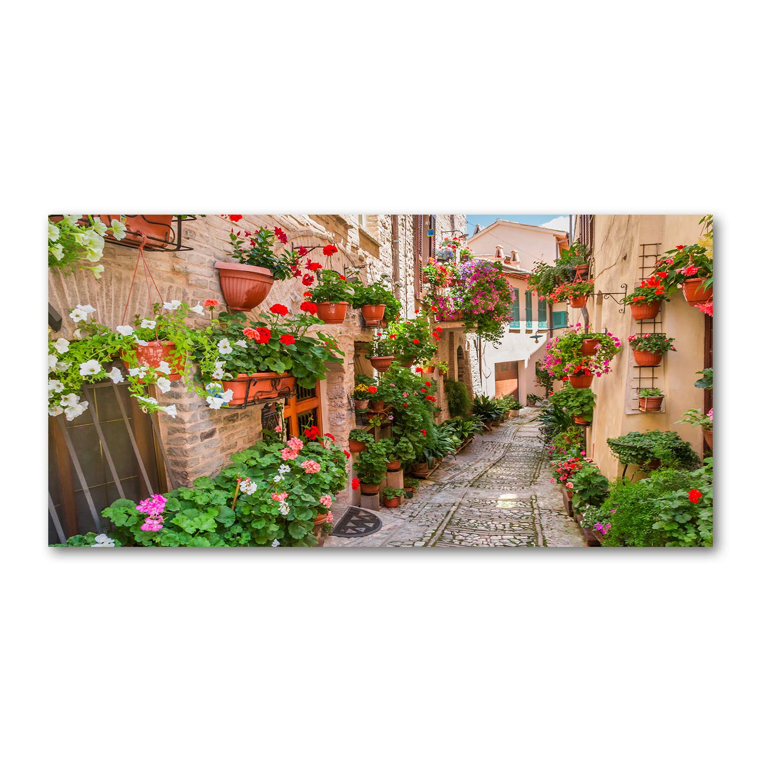Tableau acrylique 140x70cm rues italiennes déco murale salon