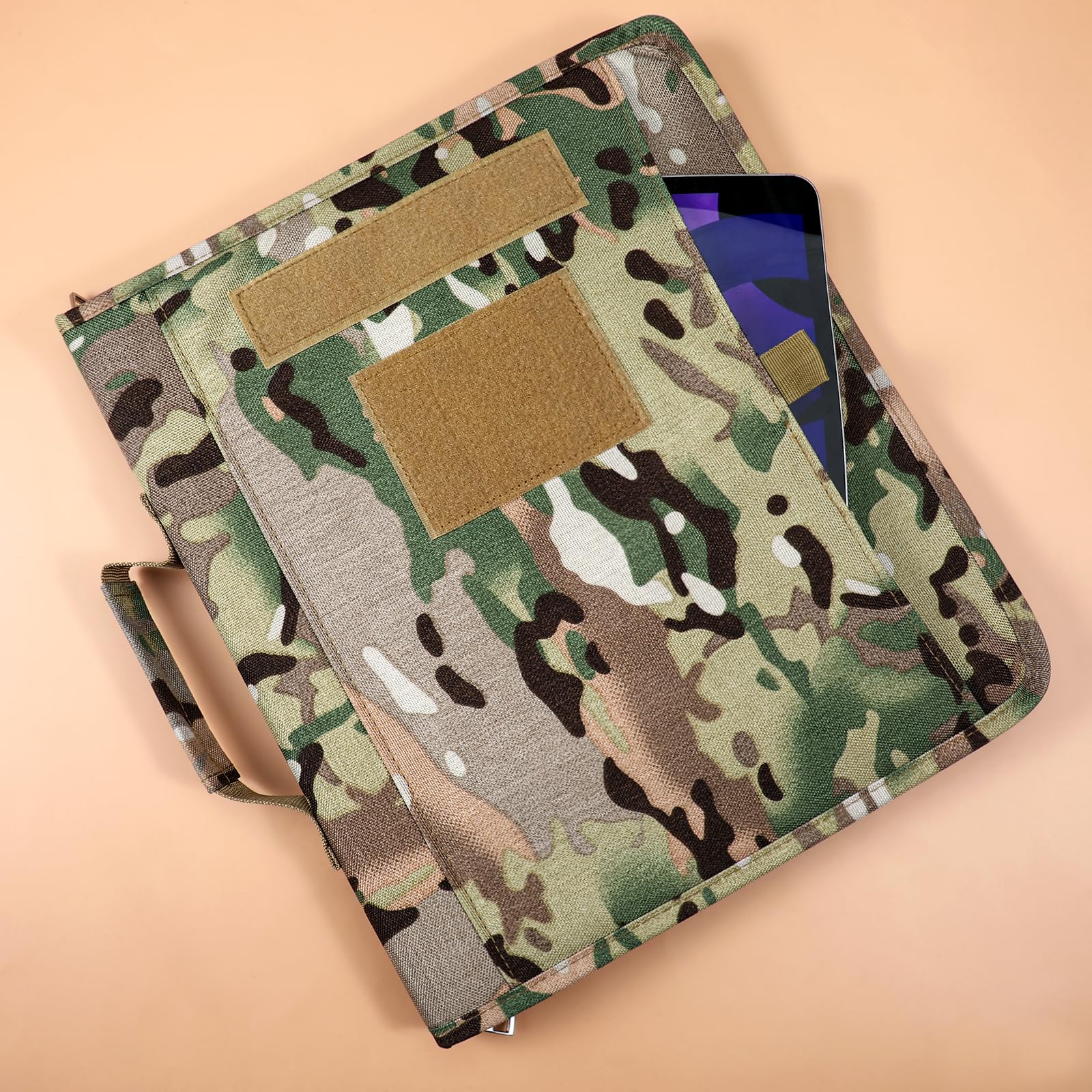 Dimeho Portfolio de carnet amovible à 3 anneaux avec poches de rangement multiples, fermeture éclair durable, planificateur, contient du papier à lettre A4 ou des professionnels des amateurs de plein