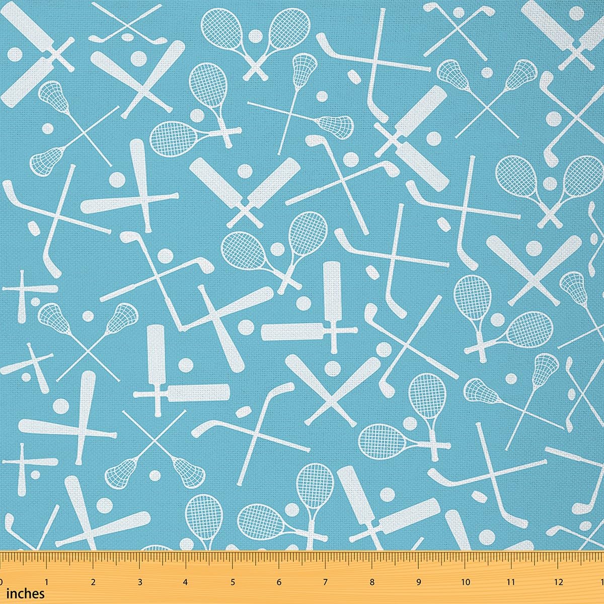 Ice Hockey Upholstery Fabric for Chairs Lacrosse Upholstery Fabric for Chairs Set Softball Fabric by The Yard Football Upholstery Fabric for Chairs Sofa 3 Yards (L276*W150cm)