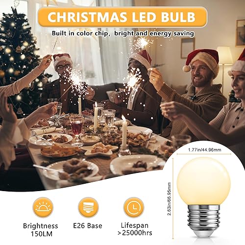 Miniatura 21 de Flaspar Bombilla LED nocturna, bombillas LED pequeñas equivalentes a 15 W, base de tornillo mediana E26, para baño, tocador, porche, exteriores