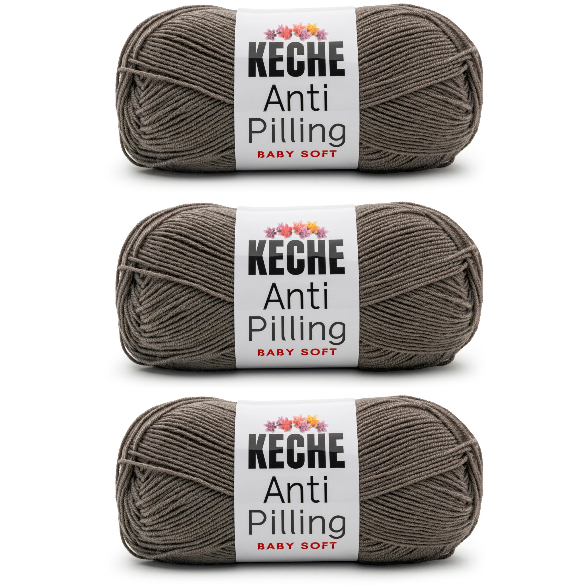 Soft DailyKnit DK Yarn, 100% Anti-Pilling Acrylic for Knitting Crocheting, Light Weight #3 (3.52 oz / 274 Yds) 1 Skein - Red — view 32