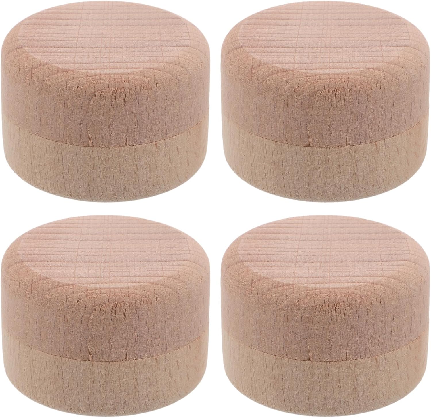 GALPADA 4pcs Wooden Jewelry Box for Rings and Earrings with Lid