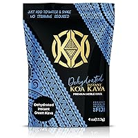Vista 1 de Kava instantánea deshidratada - Polvo de raíz de kava Fiji verde instantáneo 100% deshidratado, 4 onzas (3.99 oz)