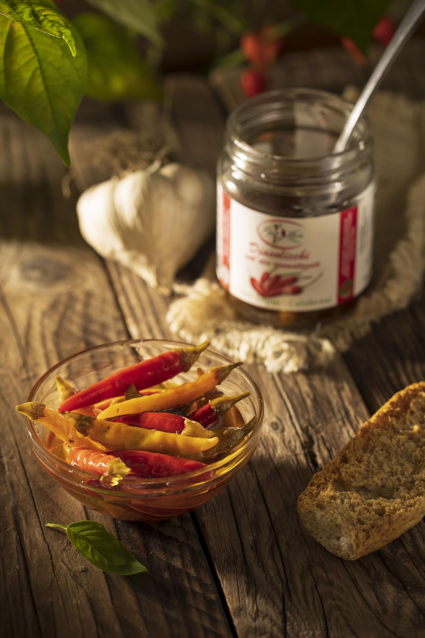 Kalabrische Diavolicchi in Öl – 3er-Sparset (je 180 g Glas)! Scharfe Peperoni in Nativem Olivenöl Extra, Handgemacht in Italien – Perfekt für Liebhaber der italienischen Küche