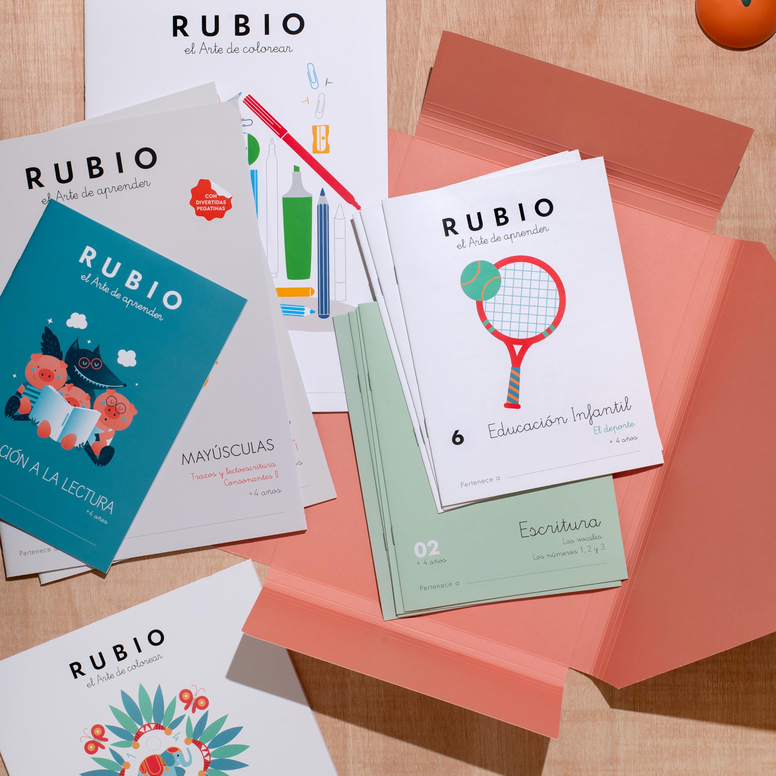 Pack de cuadernos RUBIO Educación Infantil +4 años. Contiene 12 cuadernos. (PACKS ESCOLARES)