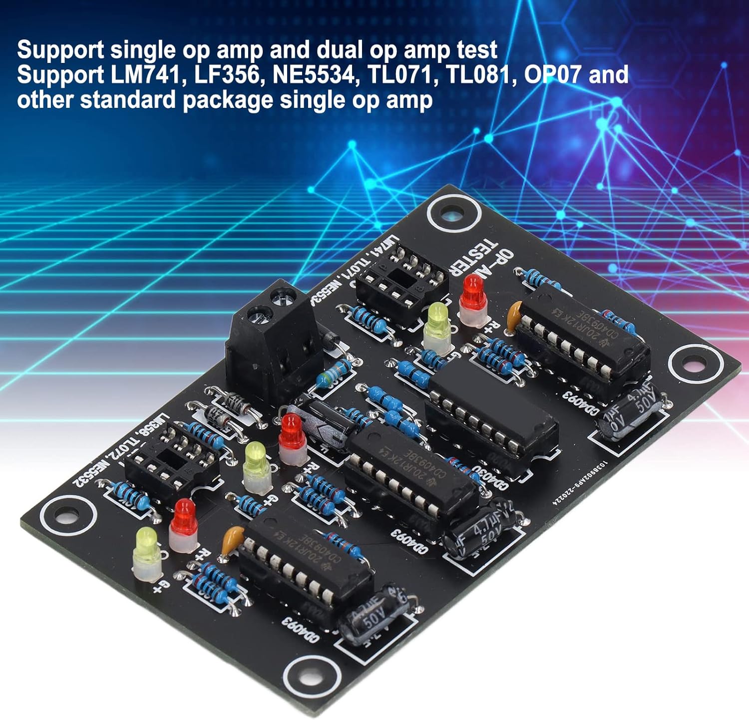 Operational Amplifier Op Tester Board Op Tester for Tl081 Tl071 Tl082 Tl072 Voltage Feedback, OP AMP Single OP AMP Screening Electronic Find Low Speed Chips